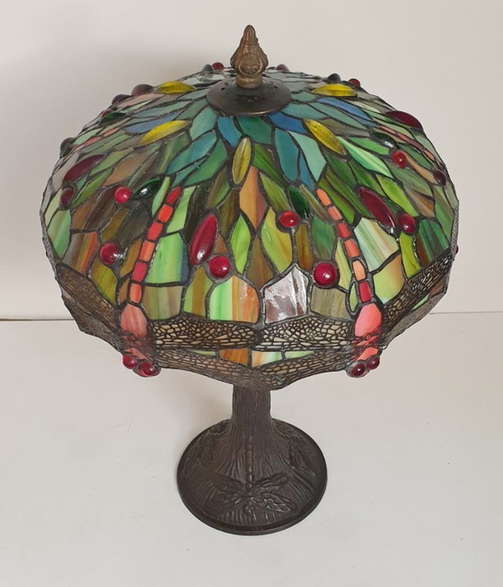 Image 1 of Tiffany table lamp 6 Dragonfly