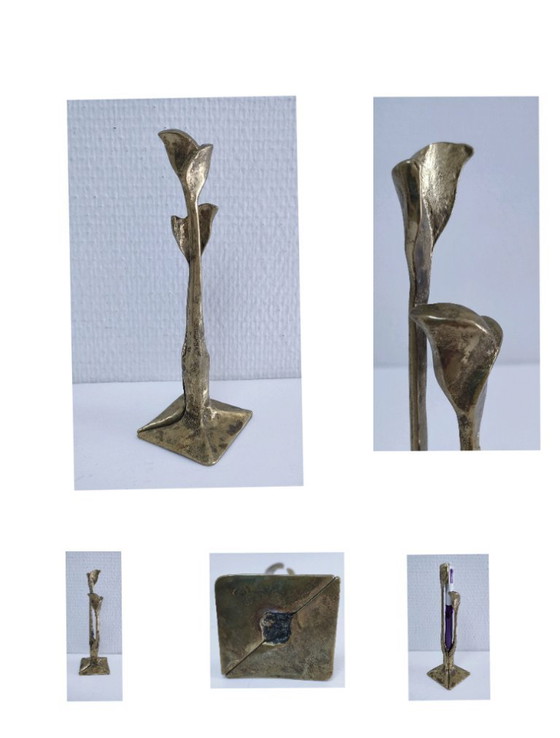 Image 1 of Stifthalter aus Bronze mit Blätterdekor