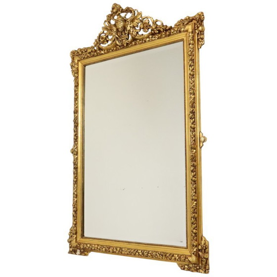 Image 1 of Antieke Franse Facetgeslepen Spiegel 163cm