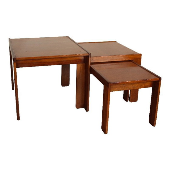 Image 1 of 3x tavolini ad incastro modello 777 di afra e tobia scarpa per cassina, 1965