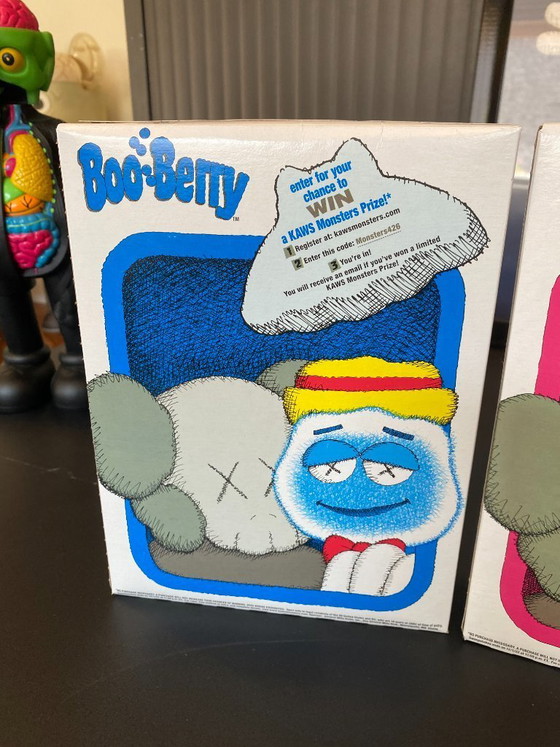Image 1 of Kaws Monsters Cereal Pack of 4 boxes with their packaging 2023