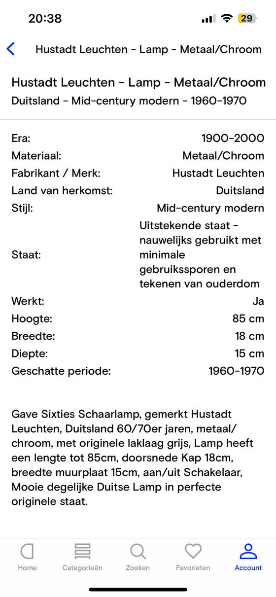 Image 1 of Schaarlamp Hustadt Leuchten