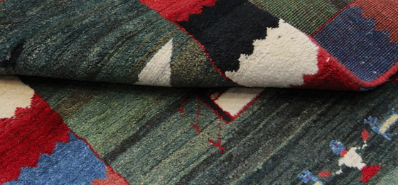 Image 1 of Original Perserteppich Gabbeh Ghashghai Orientteppich 154 cm x 110 cm Alt Natur