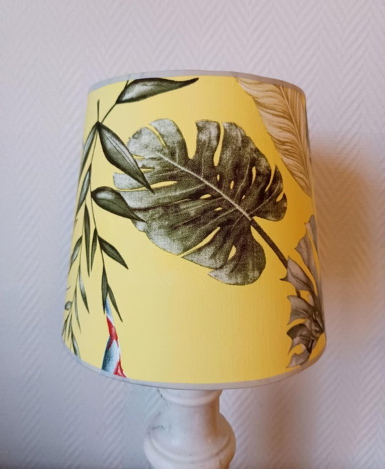 Image 1 of Marmorlampe und maßgefertigter Lampenschirm