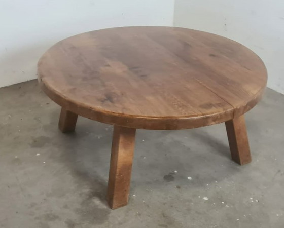 Image 1 of Brutalist oak coffee table