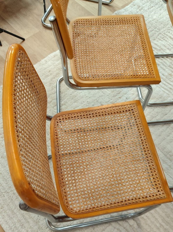 Sedia Cesca B32 timbrata di Marcel Breuer, Italia – Sedie da pranzo, Rattan, Wood (photo 8 of 10)