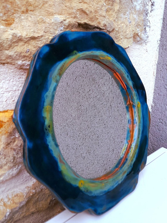 Image 1 of Specchio in ceramica smaltata