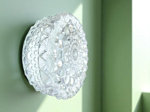 Paire de lampes encastrées en verre pour plafond ou mur