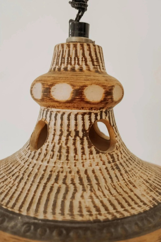 Vintage keramische hanglamp uit Denemarken, jaren 70. – Hanglampen, Porselein (photo 7 of 9)