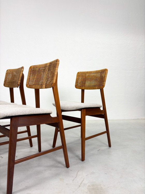 Set of Vintage Dining Chairs with Woven Cane Backrest – Wood (photo 5 of 19)