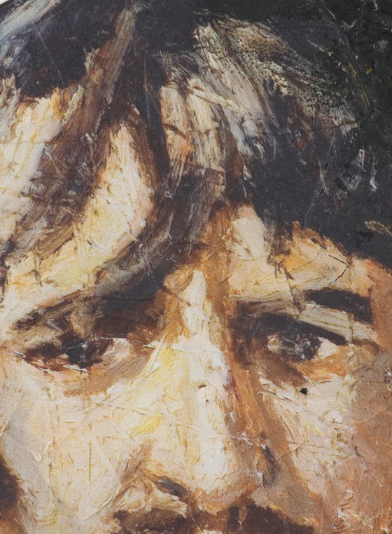 Image 1 of Oliver Jordan (1958) - Portrait de Ringo Starr - 2005 - Huile sur microsillon - 43 x 43 cm
