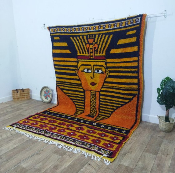 Image 1 of EXCLUSIEF Faraohoofd Beni Ourain tapijt - Unieke creatie (alleen door ons geproduceerd) - 290 cm x 196 cm