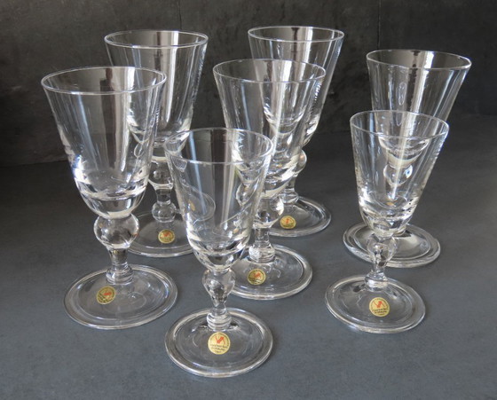 Image 1 of Set di 7 bicchieri di cristallo Royal Leerdam - Baluster - Restauro Colonial Williamsburg