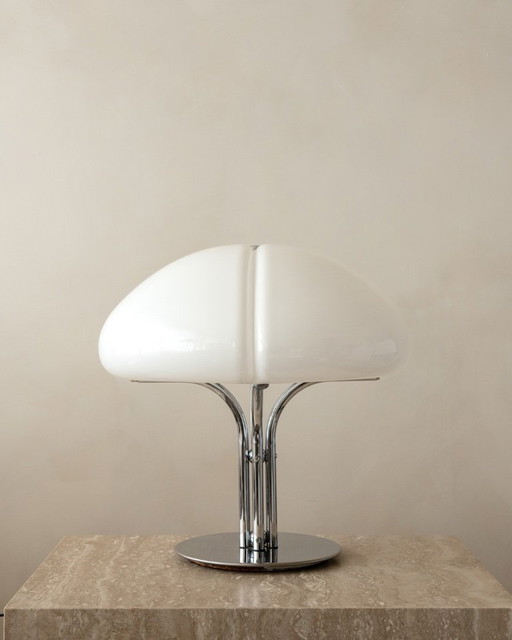 Quadrifoglio Table Lamp by Ufficio Progetti for Harvey Guzzini, Italy, 1970s – iGuzzini, tafellampen, Chrome