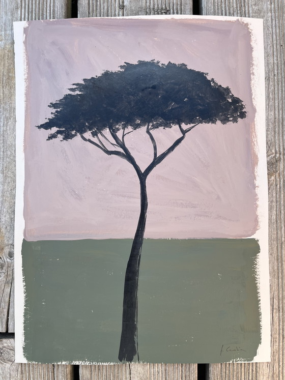 Acrylic and Ink on Paper 40x30 – Paintings & Drawings, Wood (photo 3 of 9)