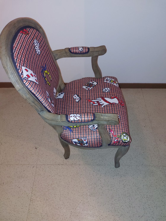 Image 1 of Vintage Louis XV Armchair - Collaboration between Vincent Darré and Éric Bompard - Rare