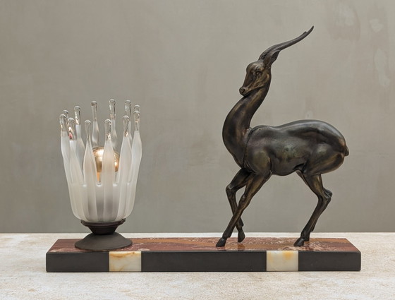 Image 1 of Art Deco table lamp Antelope