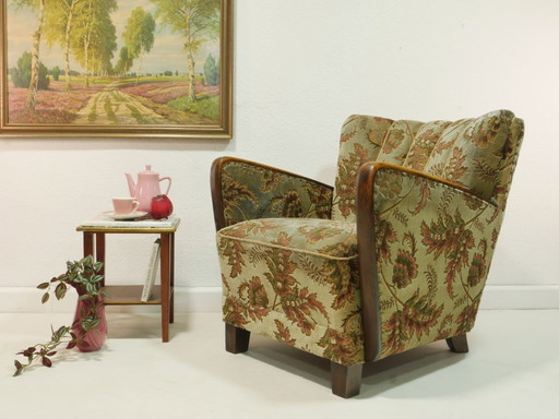 Vintage fauteuil, jaren 50, fauteuil uit het midden van de 20e eeuw, Duitsland