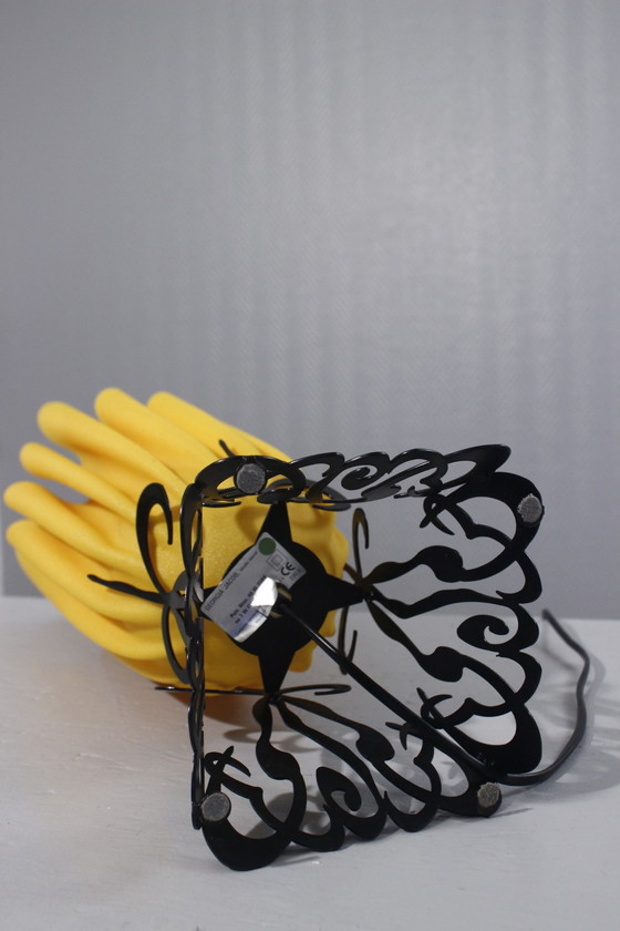 Image 1 of Georgia Jacob - Lampe vintage métal & résine design post-moderne 1990s France