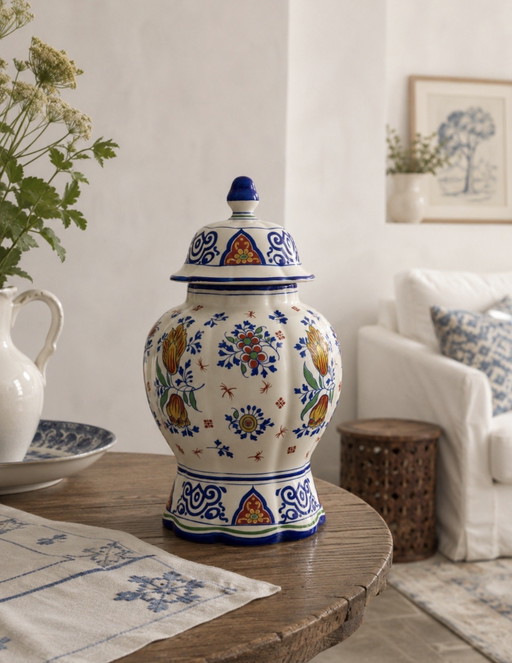 Vaso in maiolica ricoperto Boch Frères Keramis – Periodo Art Déco – Belgio, anni '30