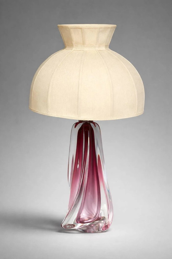 Lampada in cristallo massiccio Val Saint Lambert. – Lampade da tavolo, Crystal, Glass, Vintage (photo 9 of 9)