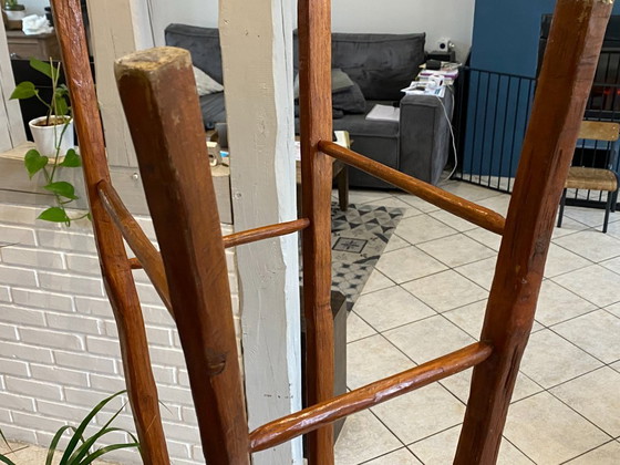 Image 1 of Set di 3 sgabelli alti da bar in legno massello, realizzati artigianalmente, 50