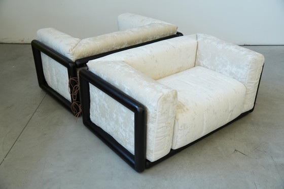 Image 1 of 1973 "Cornaro" Sofa & Fauteuil Set door Carlo Scarpa voor Gavina - Iconisch Italiaans Modernistisch Ontwerp