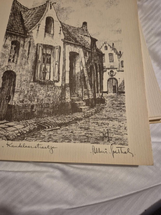 Litografías de Albert Goethals, Arte, Papel, Beige (foto 4 de 15)