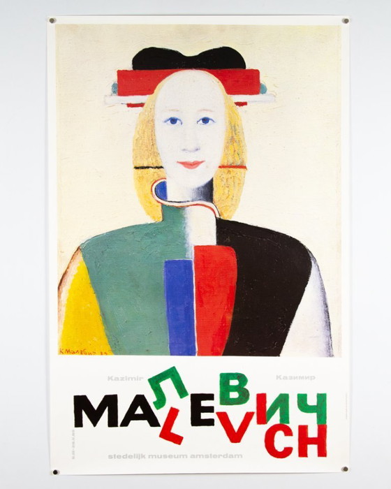 Image 1 of Kazimir Malevich – 1989 – Manifesto originale della mostra dello Stedelijk Museum | 95 × 62,5 cm | Paesi Bassi