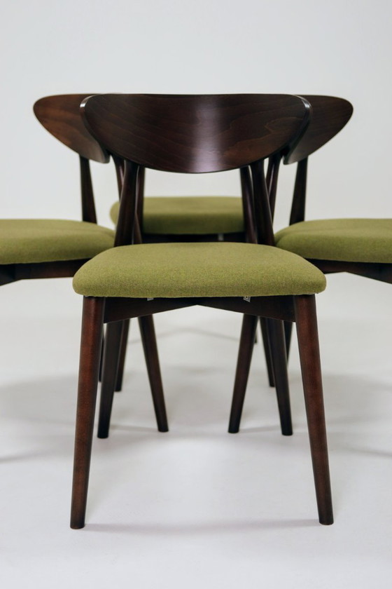 Image 1 of Eetkamerstoelen set van 4 eucalyptus groen