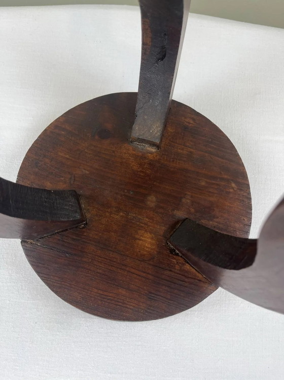 Ethnic tripod stool – Wood (photo 7 of 9)