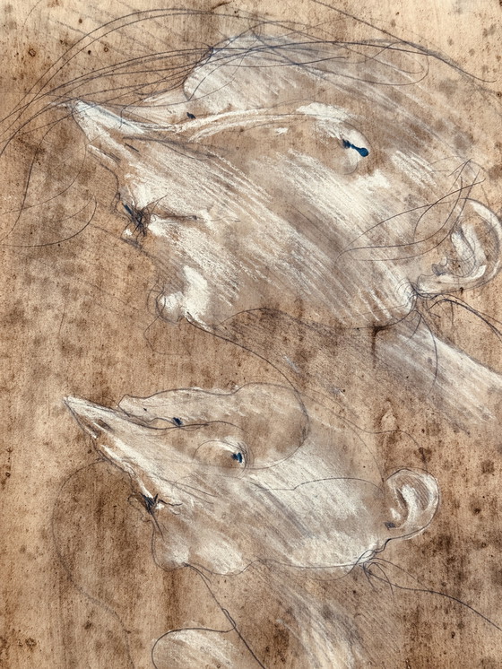 Image 1 of Robert Detheux surrealistisches Gemälde "L'indélicatesse" von 2004