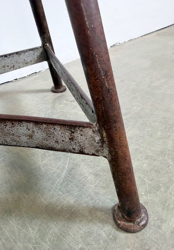 Image 1 of Grey Industrial Workshop Stool, 1960s