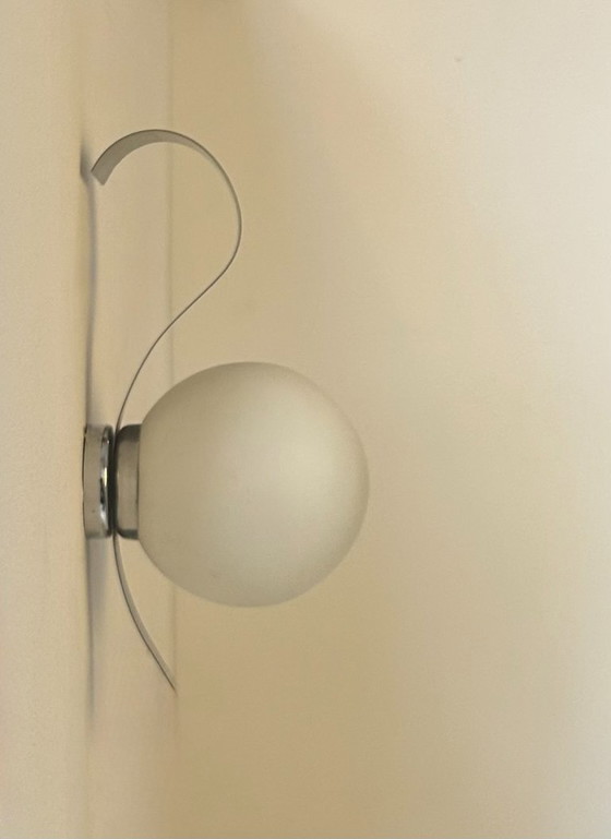 Image 1 of Applique vintage, vetro opalino e metallo spazzolato, Francia, 1960