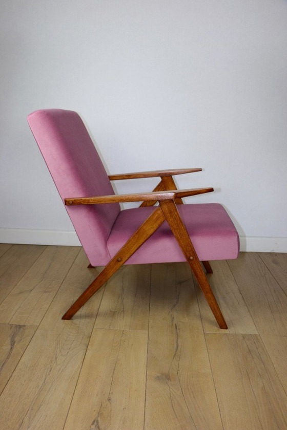 Image 1 of Vintage armchair B-310 VAR pink Jade structural 1970s