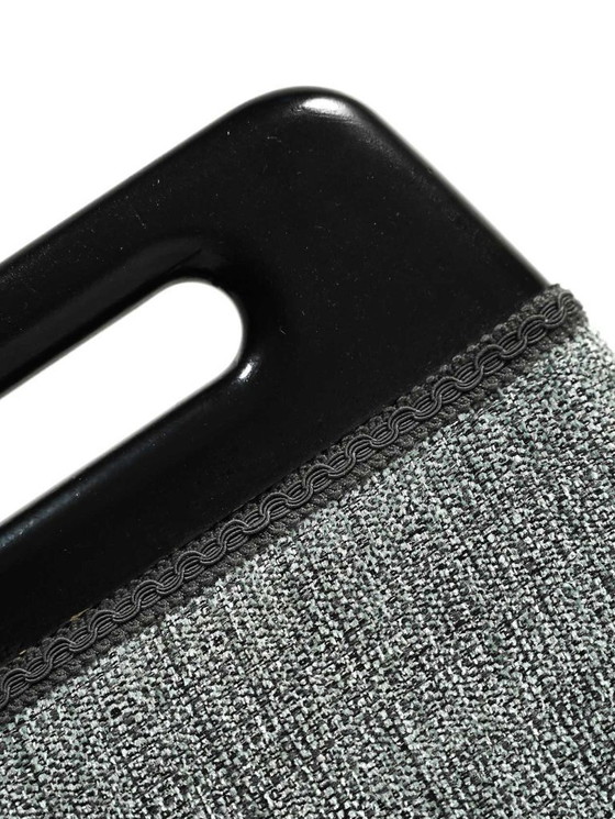 Image 1 of 1960s Scandinavian Black Lacquered Stool