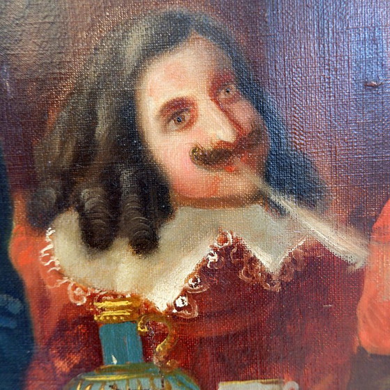 Image 1 of Öl auf Leinwand "Tavernen-Szene" - Ferdinand Tirius (1896-1976)