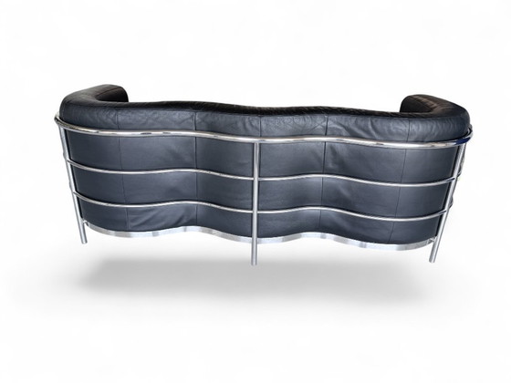 Zanotta Onda 3er Sofa – Leather, Metal (photo 7 of 8)