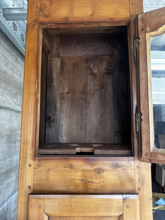 Franse kersenhouten kast voor een staande klok – begin 19e eeuw – Fabrication Artisanale 1800, Vitrinekasten (photo 9 of 15)