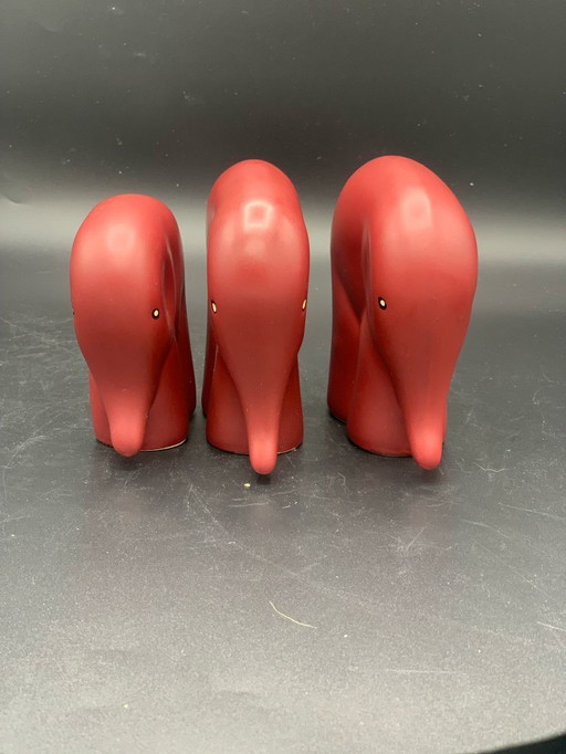 Vintage ceramic figurines Elki Stoneware Holland elephant Donk