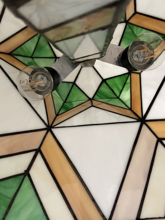 Image 1 of Vintage stained glass floor lamp