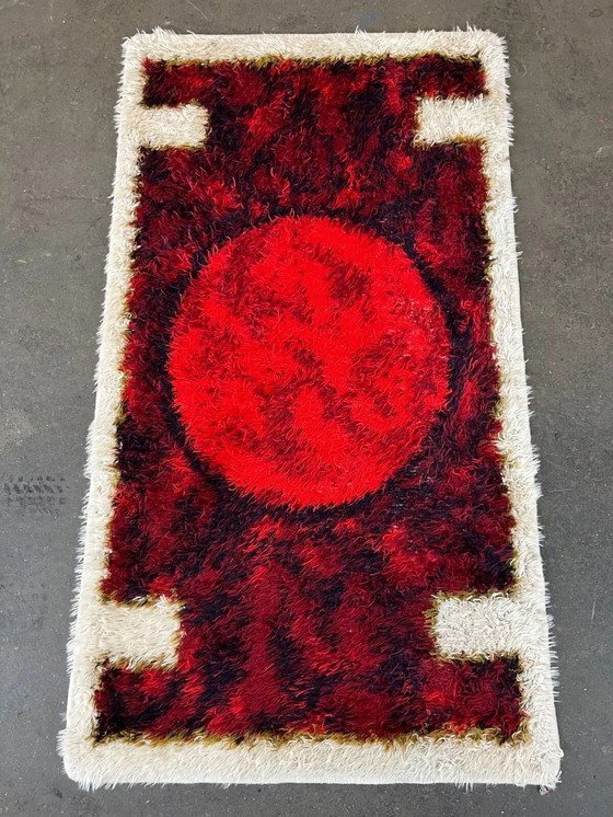 Image 1 of Tapis de passage des années 60 70 Carpet Rug Space Age by Hojer Eksport Danemark Design