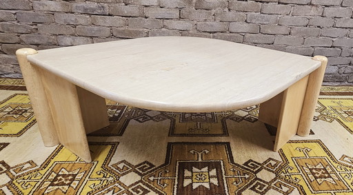 Travertine Eye Shape Coffee Table