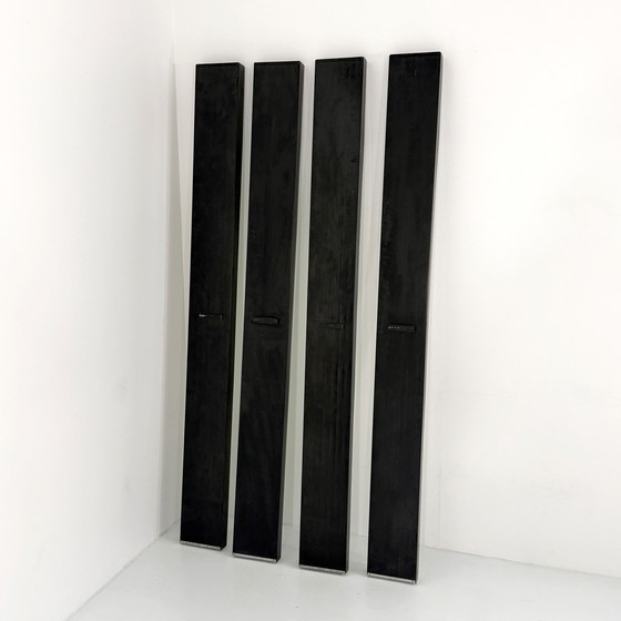 Image 1 of Set of 4 Gronda Mirrors & Coat Racks by Luciano Bertoncini for Elco, 1970s