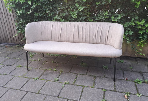 Banc de salle à manger plissé BOLIA - Gris chaud - Steffensen & Würtz