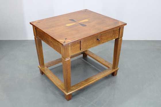 Image 1 of Gerestaureerde antieke eiken tafel uit 1930, Tsjecho-Slowakije