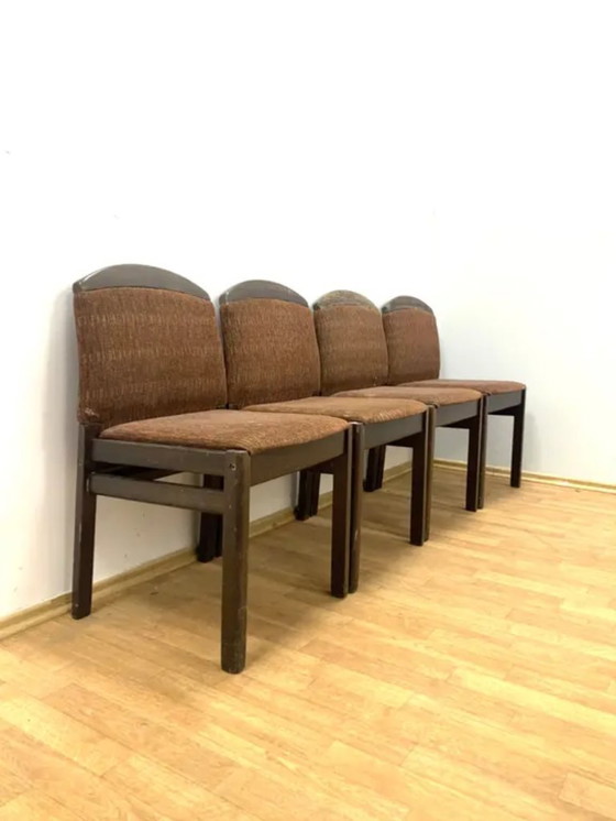 Image 1 of Set aus 4 Retro-Hikor-Stühlen, 1980er Jahre, Tschechoslowakei