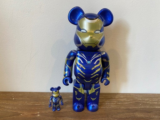 Bearbrick IRON MAN RESCUE SUIT Marvel AVENGERS ENDGAME version 400% + 100% MEDICOM toys 2023