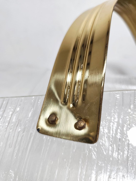 Image 1 of Methacrylate and brass magazine rack. Spain, 1980s.