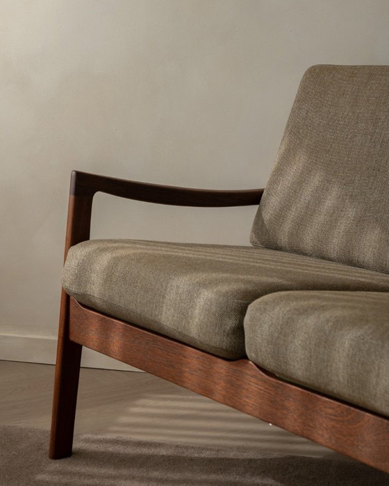 Image 1 of Canapé deux places Senator vintage par Ole Wanscher pour Cado | Structure en teck danois | Revêtement d'origine | Années 1960